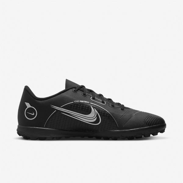 Nike Mercurial Vapor 14 Club TF Turf Muške Tenisice Za Nogomet Crne Sive Metalne Srebrne | NK264ICZ