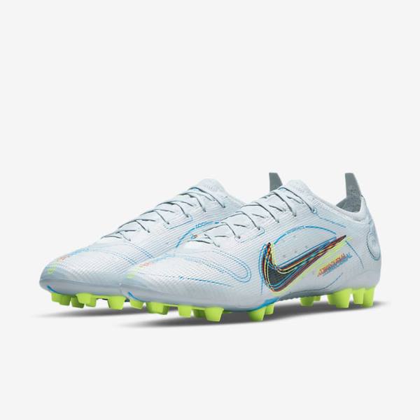 Nike Mercurial Vapor 14 Elite AG Artificial-Grounds Muške Tenisice Za Nogomet Sive Svijetlo Plave Narančaste Plave | NK184MZT