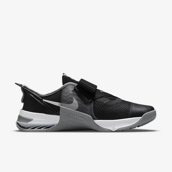 Nike Metcon 7 FlyEase Muške Tenisice Za Trening Crne Sive Bijele Platine | NK341BMG