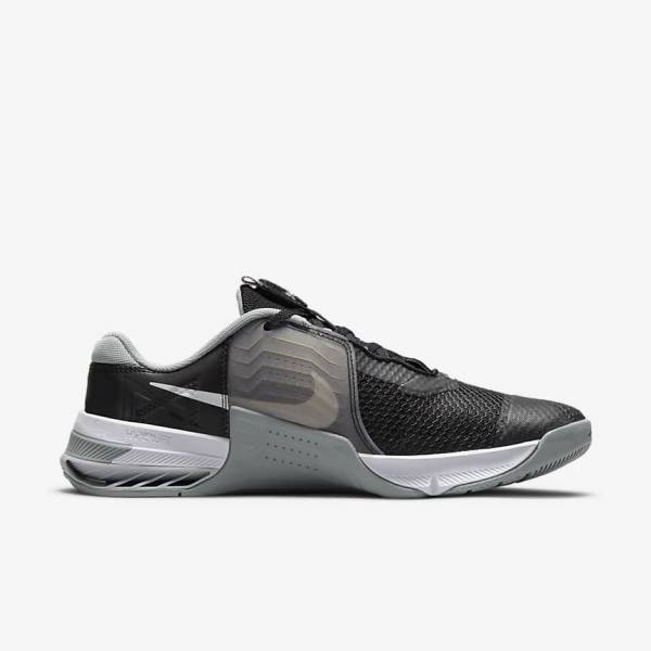 Nike Metcon 7 Muške Tenisice Za Trening Crne Sive Bijele Platine | NK476GTF