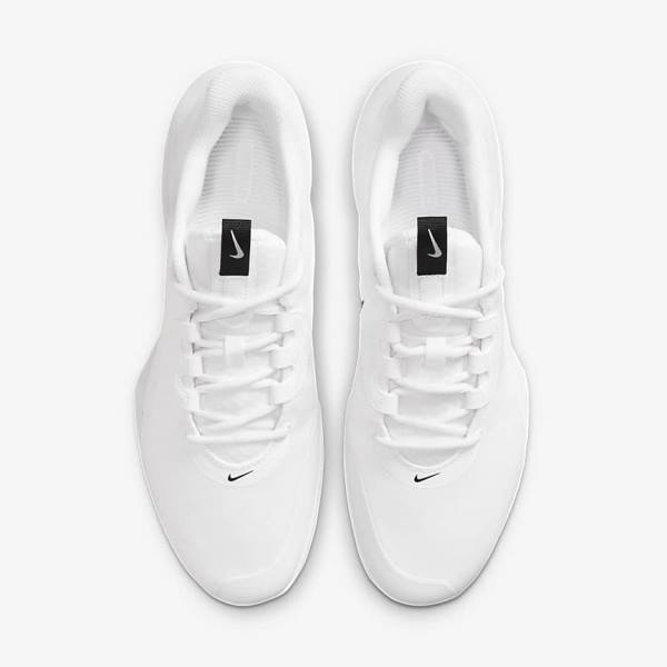 Nike NikeCourt Air Max Volley Hard Court Muške Tenisice Za Tenis Bijele Crne | NK348RVI