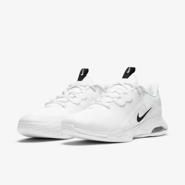 Nike NikeCourt Air Max Volley Hard Court Muške Tenisice Za Tenis Bijele Crne | NK348RVI