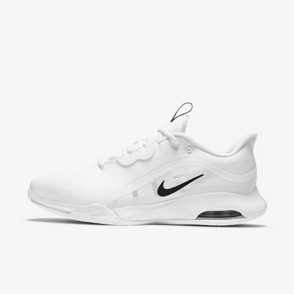 Nike NikeCourt Air Max Volley Hard Court Muške Tenisice Za Tenis Bijele Crne | NK348RVI