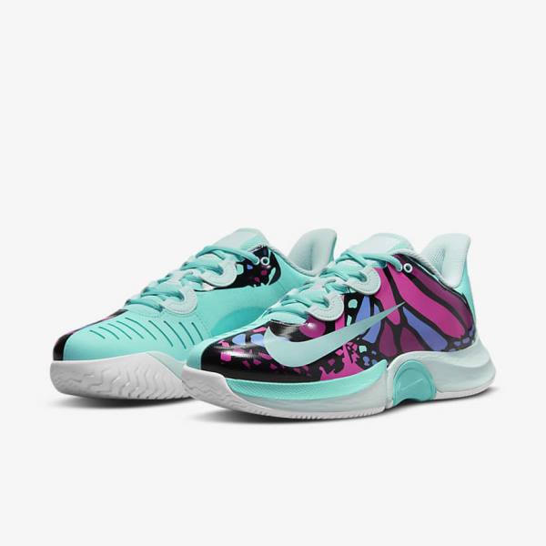 Nike NikeCourt Air Zoom GP Turbo Naomi Osaka Ženske Tenisice Za Tenis Tirkizne Crne Fuksije Tirkizne | NK241GBZ