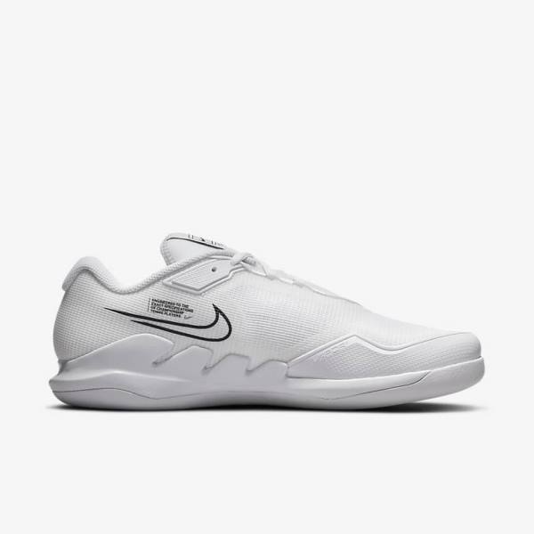 Nike NikeCourt Air Zoom Vapor Pro Carpet Muške Tenisice Za Tenis Bijele Crne | NK584BIC