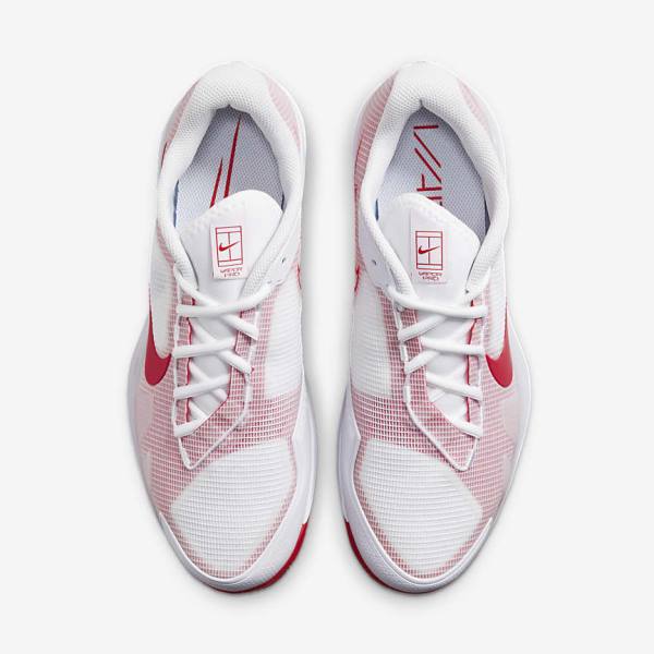 Nike NikeCourt Air Zoom Vapor Pro Clay Court Muške Tenisice Za Tenis Bijele Crvene | NK207JXL