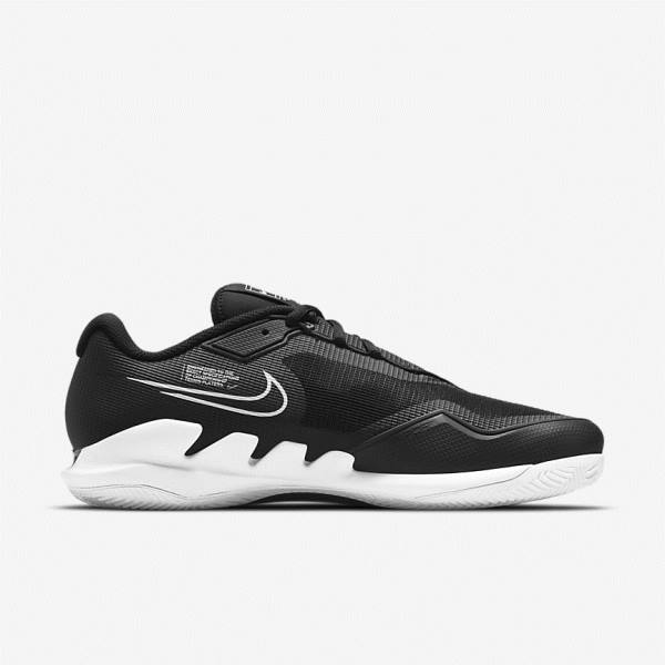 Nike NikeCourt Air Zoom Vapor Pro Clay Court Muške Tenisice Za Tenis Crne Bijele | NK792MCF