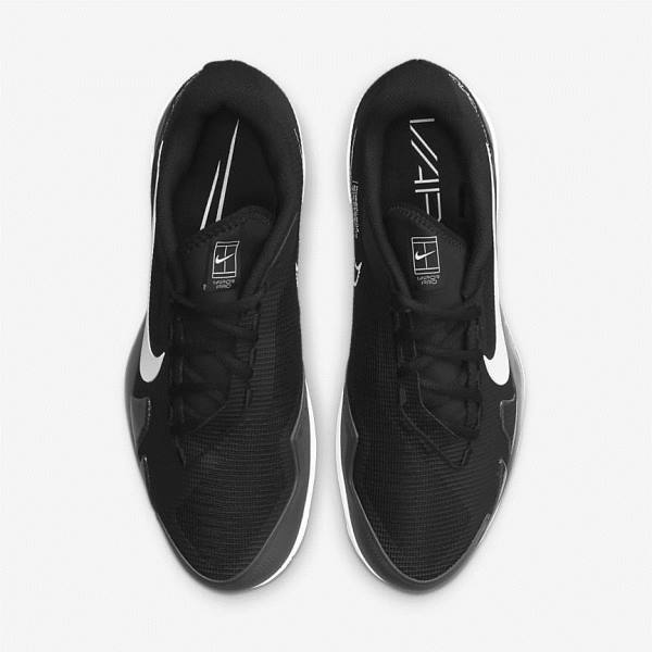 Nike NikeCourt Air Zoom Vapor Pro Clay Court Muške Tenisice Za Tenis Crne Bijele | NK792MCF