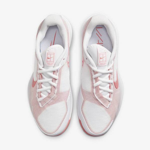 Nike NikeCourt Air Zoom Vapor Pro Clay Court Ženske Tenisice Za Tenis Bijele Roze Svijetlo Plave | NK918LCR