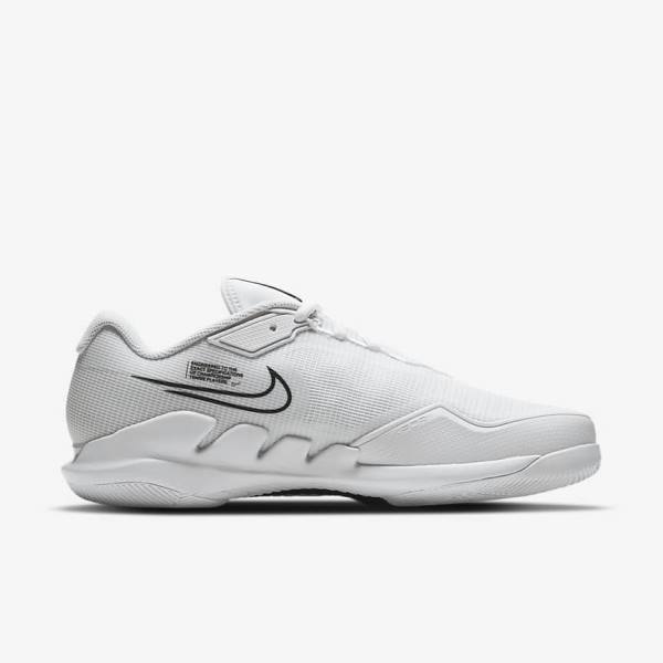 Nike NikeCourt Air Zoom Vapor Pro Hard-Court Muške Tenisice Za Tenis Bijele Crne | NK394DNU