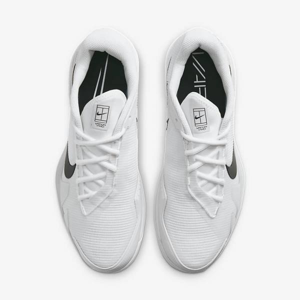 Nike NikeCourt Air Zoom Vapor Pro Hard-Court Muške Tenisice Za Tenis Bijele Crne | NK394DNU