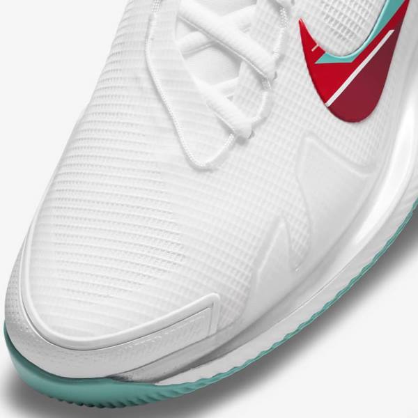 Nike NikeCourt Air Zoom Vapor Pro Hard-Court Ženske Tenisice Za Tenis Bijele Crvene Bordo Tirkizne | NK510TFA