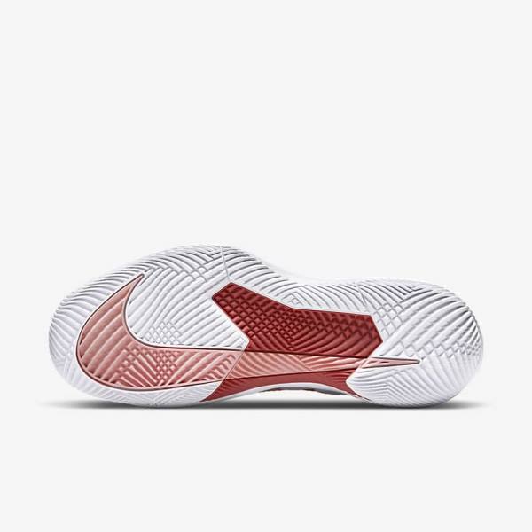 Nike NikeCourt Air Zoom Vapor Pro Hard-Court Ženske Tenisice Za Tenis Bijele Koraljne Crvene | NK532HKJ