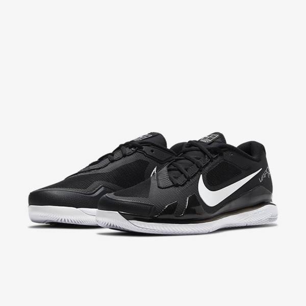 Nike NikeCourt Air Zoom Vapor Pro Hard-Court Muške Tenisice Za Tenis Crne Bijele | NK819UZA