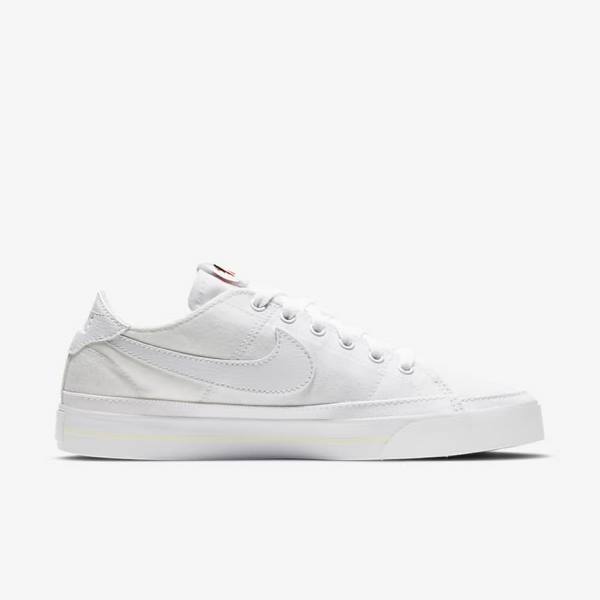 Nike NikeCourt Legacy Canvas Ženske Tenisice Bijele | NK724DGQ