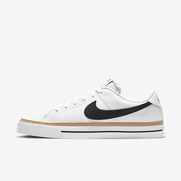 Nike NikeCourt Legacy Muške Tenisice Bijele Svijetlo Smeđe Crne | NK716BGR