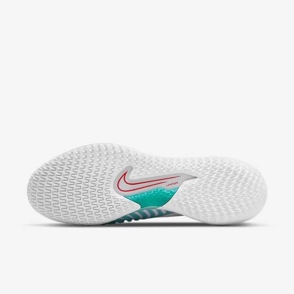 Nike NikeCourt React Vapor NXT Hard-Court Muške Tenisice Za Tenis Bijele Crvene Bordo Tirkizne | NK108JYH