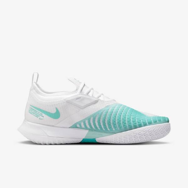 Nike NikeCourt React Vapor NXT Hard Court Ženske Tenisice Za Tenis Bijele Crvene Bordo Tirkizne | NK296NEF