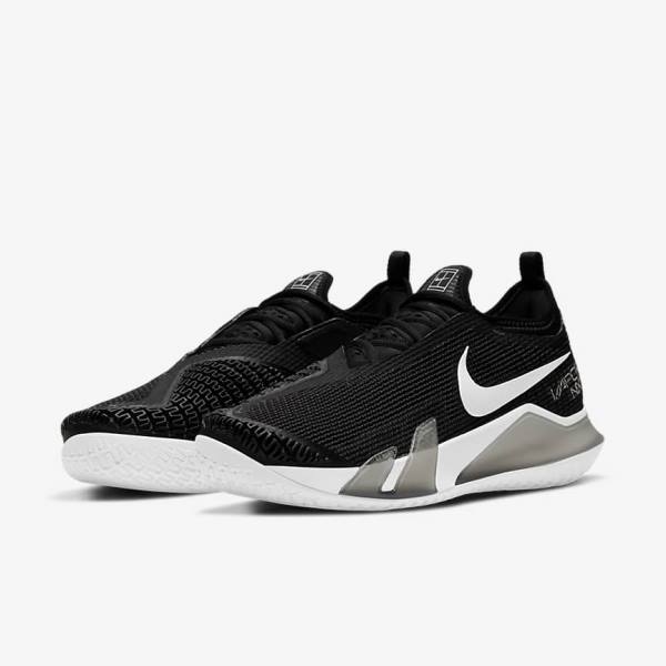 Nike NikeCourt React Vapor NXT Hard-Court Muške Tenisice Za Tenis Crne Bijele | NK812DJQ