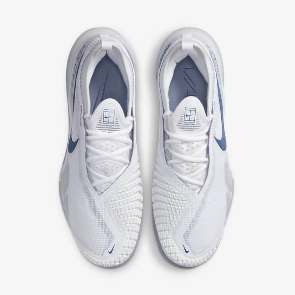 Nike NikeCourt React Vapor NXT Hard-Court Muške Tenisice Za Tenis Bijele Tamnoplave | NK849ZAN