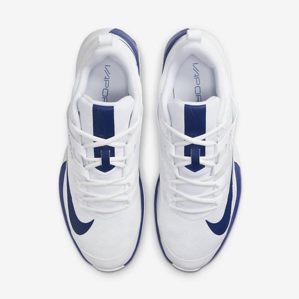 Nike NikeCourt Vapor Lite Clay Court Muške Tenisice Za Tenis Bijele Kraljevska Plava Plave | NK715SOL