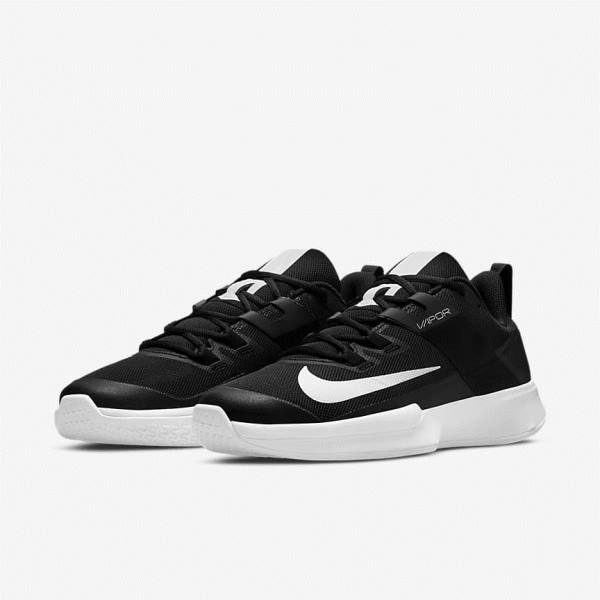 Nike NikeCourt Vapor Lite Hard Court Muške Tenisice Za Tenis Crne Bijele | NK163HXI