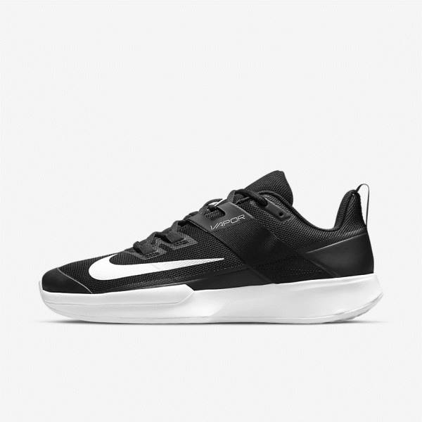 Nike NikeCourt Vapor Lite Hard Court Muške Tenisice Za Tenis Crne Bijele | NK163HXI