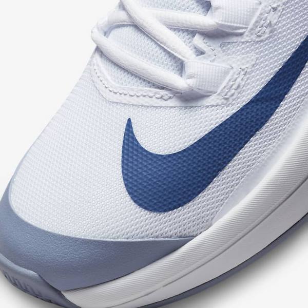 Nike NikeCourt Vapor Lite Hard Court Muške Tenisice Za Tenis Bijele Tamnoplave | NK591VNG