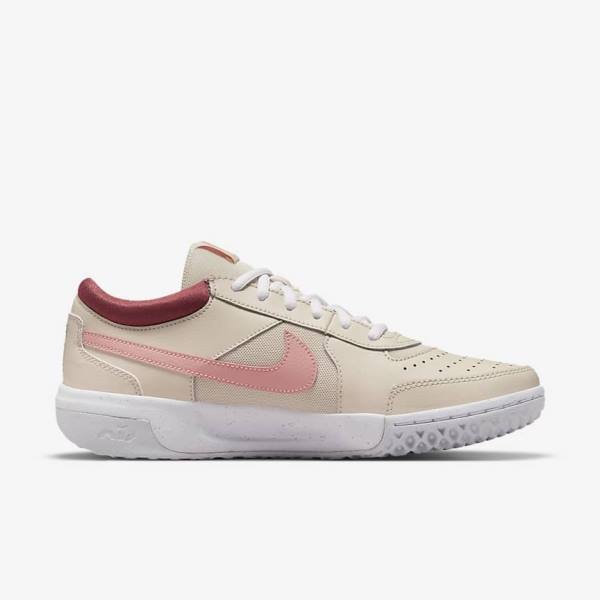 Nike NikeCourt Zoom Lite 3 Ženske Tenisice Za Tenis Bijele Crvene Koraljne | NK482YBG