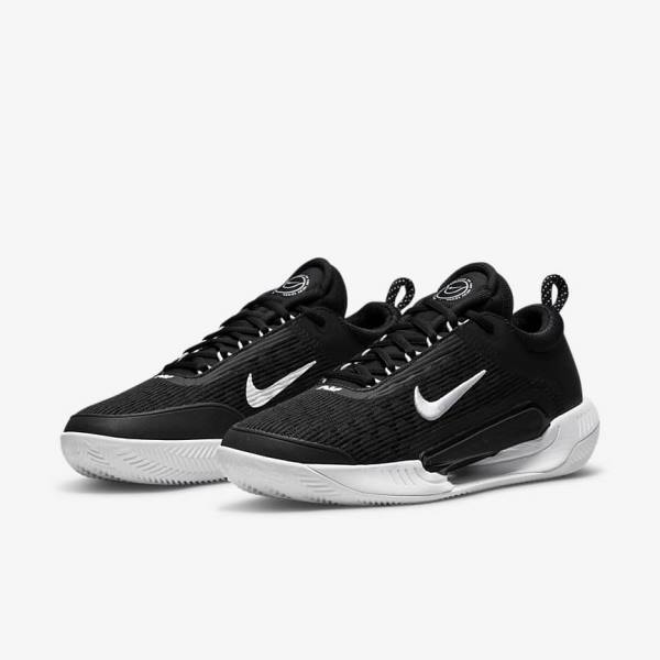 Nike NikeCourt Zoom NXT Clay Court Muške Tenisice Za Tenis Crne Bijele | NK750JSL