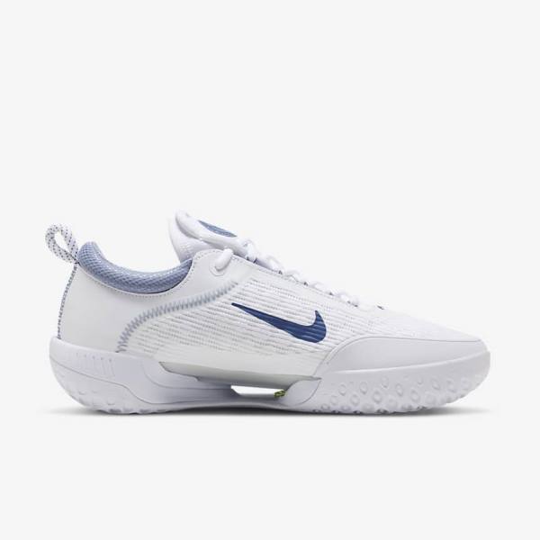 Nike NikeCourt Zoom NXT Hard Court Muške Tenisice Za Tenis Bijele Sive Tamnoplave | NK381KDH