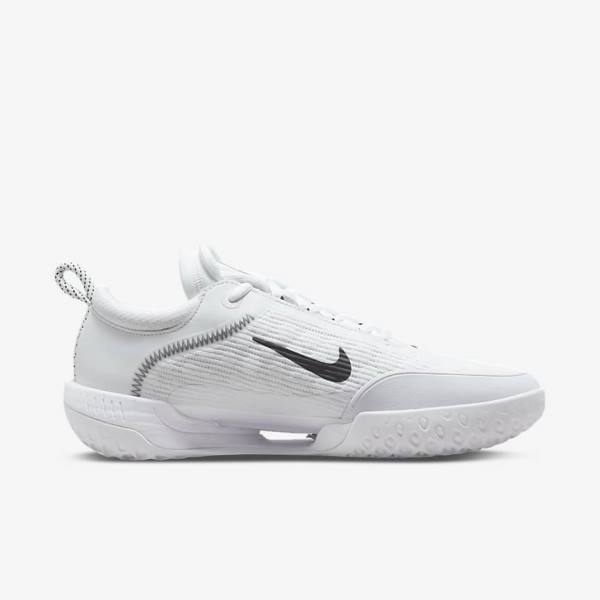 Nike NikeCourt Zoom NXT Hard Court Muške Tenisice Za Tenis Bijele Crne | NK895ZGR