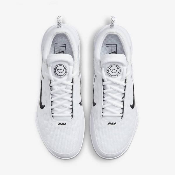 Nike NikeCourt Zoom NXT Hard Court Muške Tenisice Za Tenis Bijele Crne | NK895ZGR