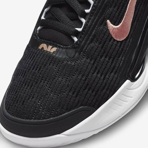 Nike NikeCourt Zoom NXT Hard Court Ženske Tenisice Za Tenis Crne Bijele Metalne Crvene Smeđe | NK815QWU