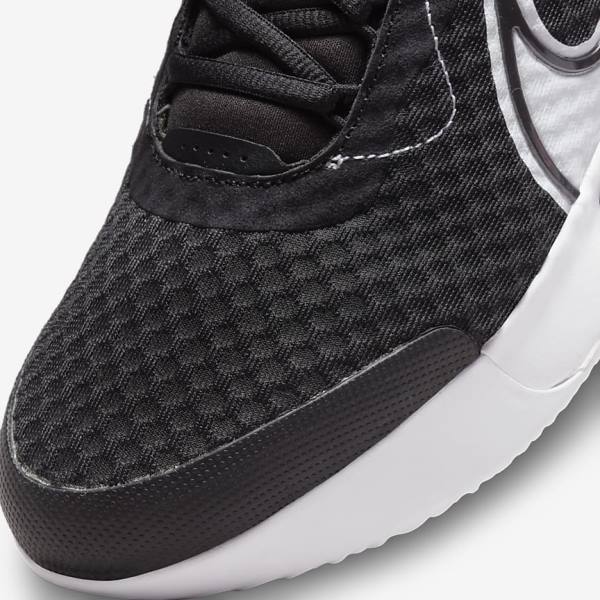 Nike NikeCourt Zoom Pro Hard Court Muške Tenisice Za Tenis Crne Bijele | NK517VUH