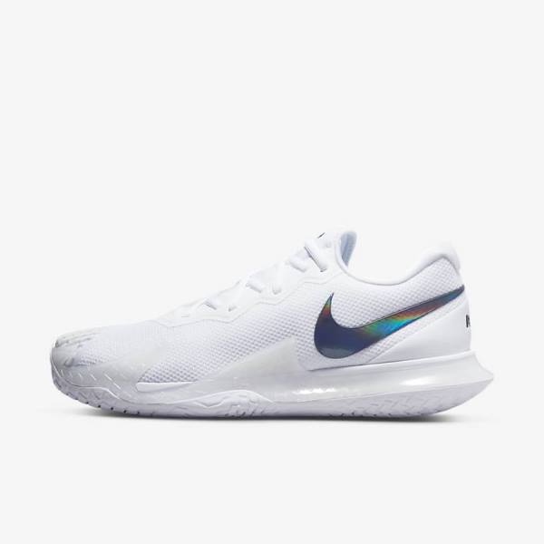 Nike NikeCourt Zoom Vapor Cage 4 Rafa Hard Court Muške Tenisice Za Tenis Bijele Crne | NK631JUZ