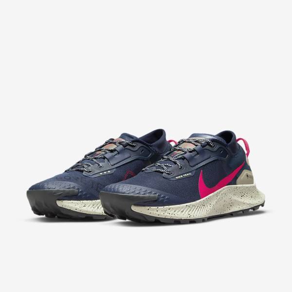 Nike Pegasus Trail 3 GORE-TEX Waterproof Trail Muške Tenisice Za Trčanje Obsidijanske Maslinasto Zelene Crvene | NK208YAD