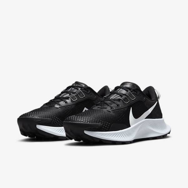 Nike Pegasus Trail 3 Trail Ženske Tenisice Za Trčanje Crne Tamno Sive Platine | NK196HKA