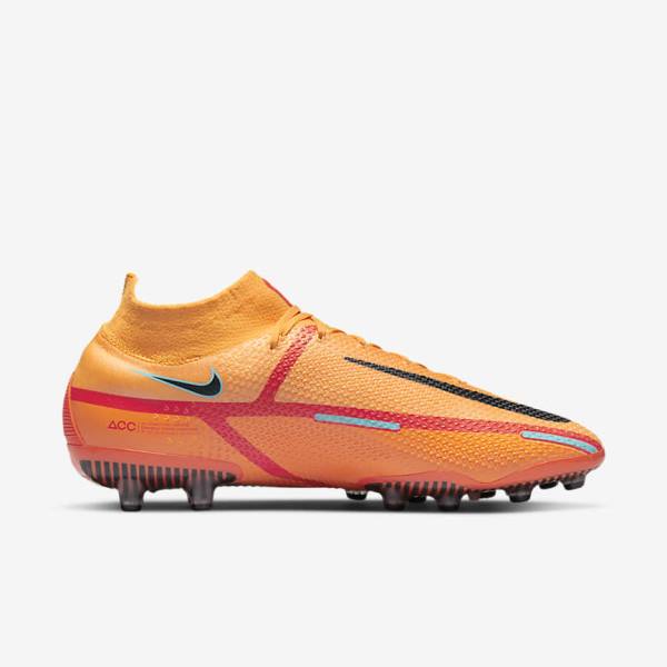 Nike Phantom GT2 Dynamic Fit Elite AG-Pro Artificial-Grass Ženske Tenisice Za Nogomet Narančaste Svijetlo Crvene Crne | NK512ANG