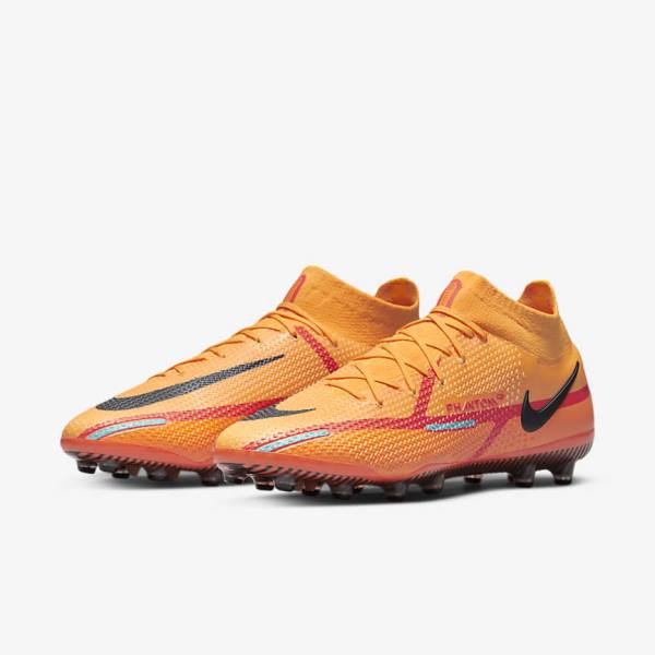 Nike Phantom GT2 Dynamic Fit Elite AG-Pro Artificial-Grass Ženske Tenisice Za Nogomet Narančaste Svijetlo Crvene Crne | NK512ANG