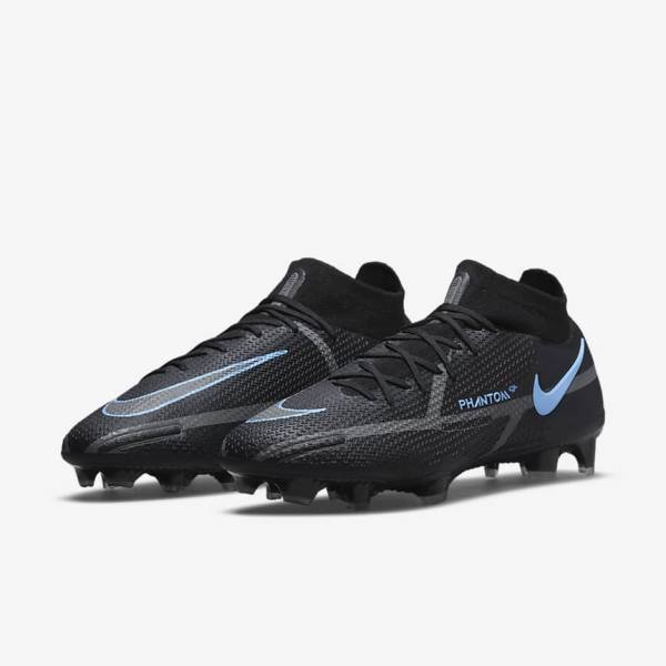 Nike Phantom GT2 Dynamic Fit Elite FG Firm-Ground Muške Tenisice Za Nogomet Crne Sive | NK056ZNU