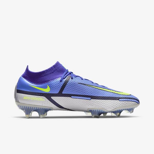 Nike Phantom GT2 Dynamic Fit Elite FG Firm-Ground Muške Tenisice Za Nogomet Plave Sive | NK409ECG