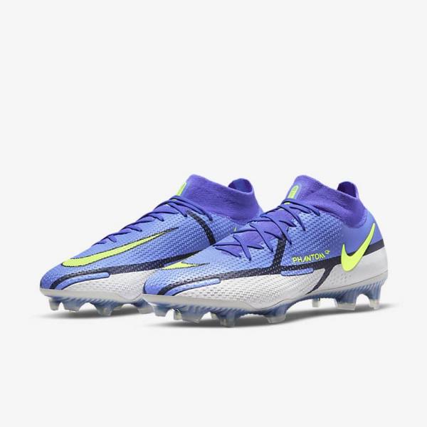 Nike Phantom GT2 Dynamic Fit Elite FG Firm-Ground Muške Tenisice Za Nogomet Plave Sive | NK409ECG