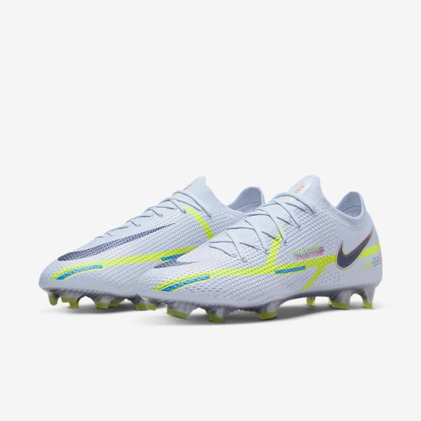 Nike Phantom GT2 Elite FG Firm-Ground Muške Tenisice Za Nogomet Sive Svijetlo Plave | NK287CTI