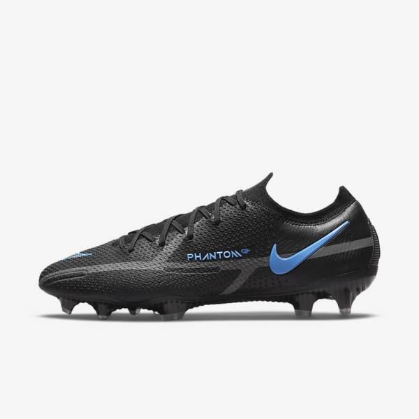 Nike Phantom GT2 Elite FG Firm-Ground Ženske Tenisice Za Nogomet Crne Sive | NK019RMC