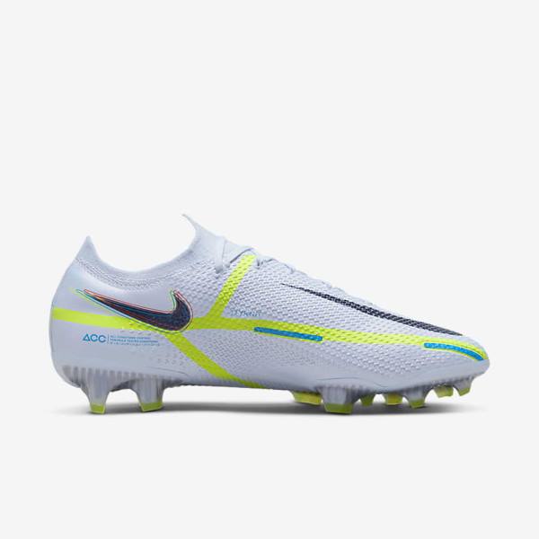 Nike Phantom GT2 Elite FG Firm-Ground Ženske Tenisice Za Nogomet Sive Svijetlo Plave | NK895LXZ