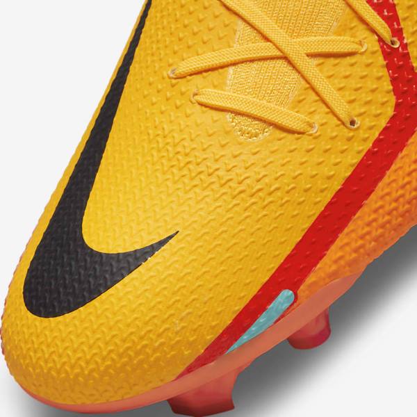 Nike Phantom GT2 Pro Dynamic Fit FG Firm-Ground Muške Tenisice Za Nogomet Narančaste Svijetlo Crvene Crne | NK046AYM