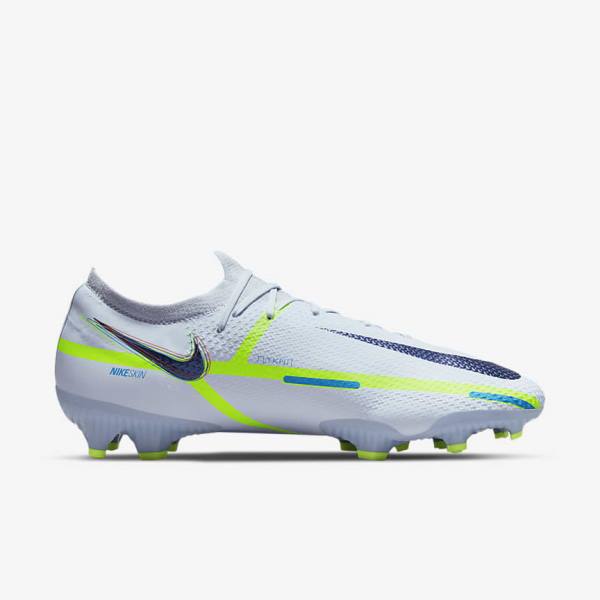 Nike Phantom GT2 Pro FG Firm-Ground Muške Tenisice Za Nogomet Sive Svijetlo Plave | NK451RBL