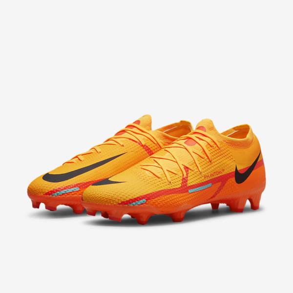 Nike Phantom GT2 Pro FG Firm-Ground Muške Tenisice Za Nogomet Narančaste Svijetlo Crvene Crne | NK985LDB