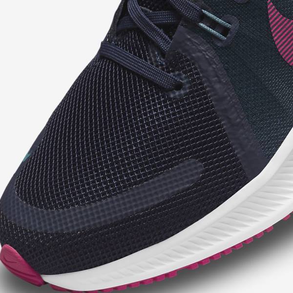 Nike Quest 4 Road Ženske Tenisice Za Trčanje Plave Sive Zelene Bijele Roze | NK381ZDH